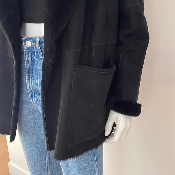 VINCE Hooded Shearling Coat - Picture 8 of 11